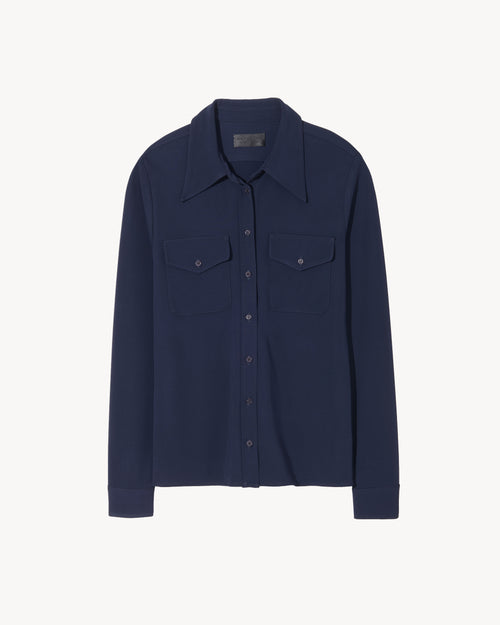 AVELINE SHIRT IN DARK NAVY