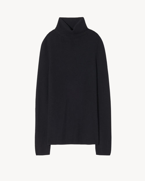 LYNETTE CASHMERE TURTLENECK IN BLACK