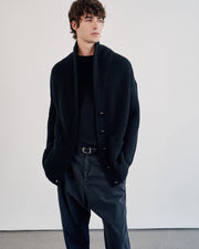 SOMAC CASHMERE CARDIGAN IN BLACK