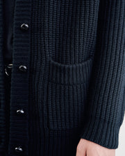 SOMAC CASHMERE CARDIGAN IN BLACK