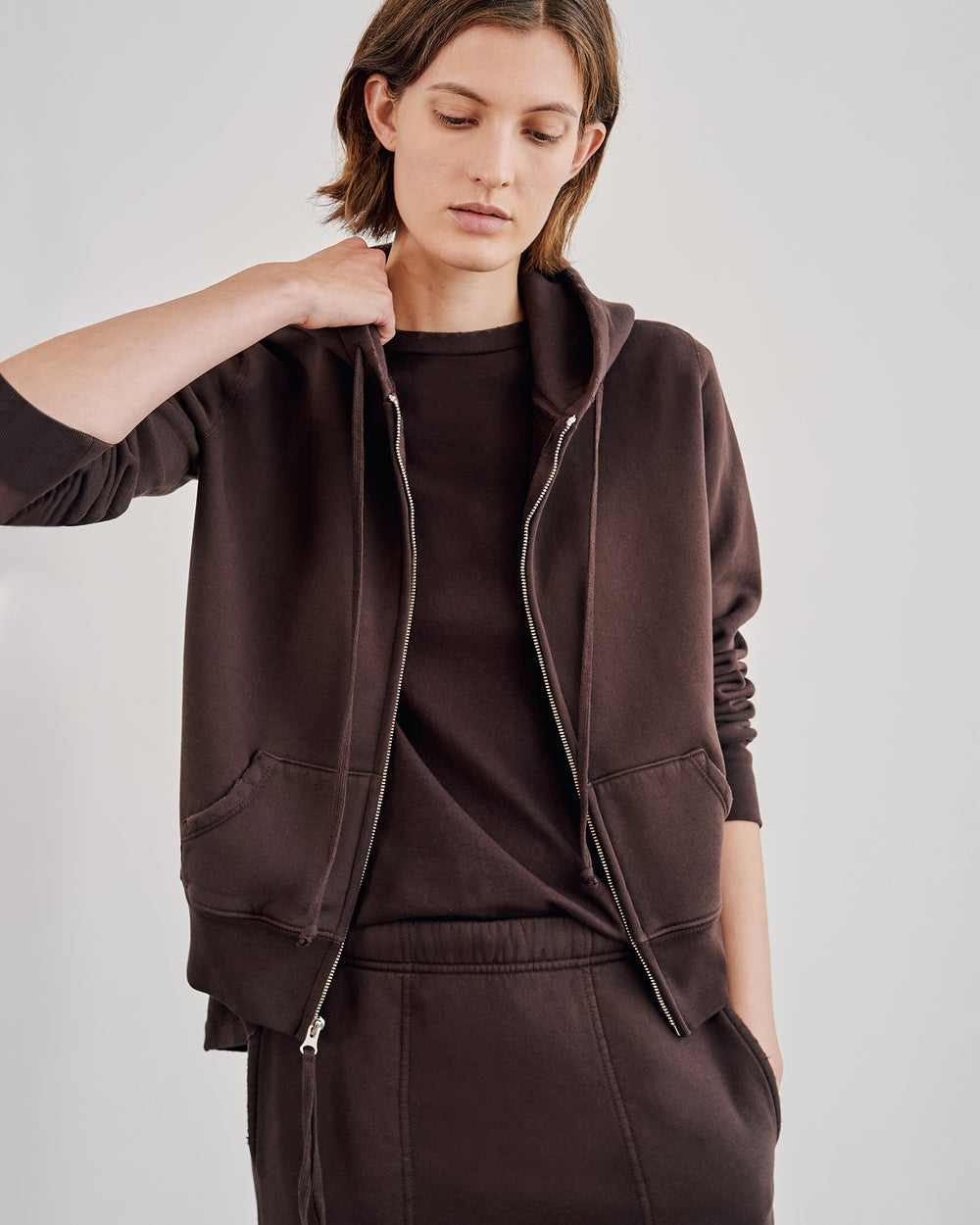CALLIE HOODIE IN ESPRESSO