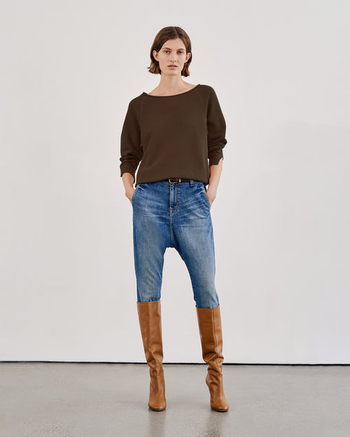 LUKA SWEATSHIRT IN ESPRESSO