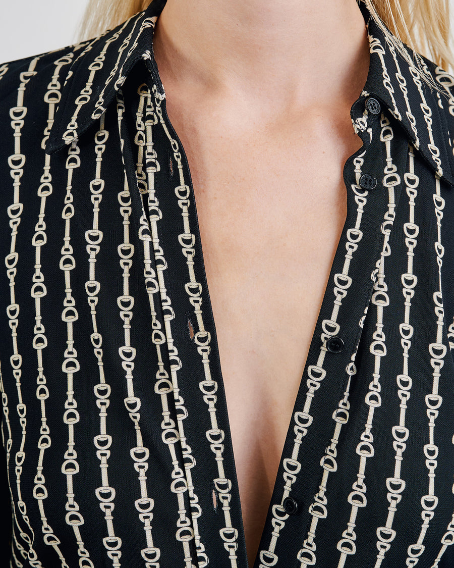 HORSE STRAP BLACK/IVORY