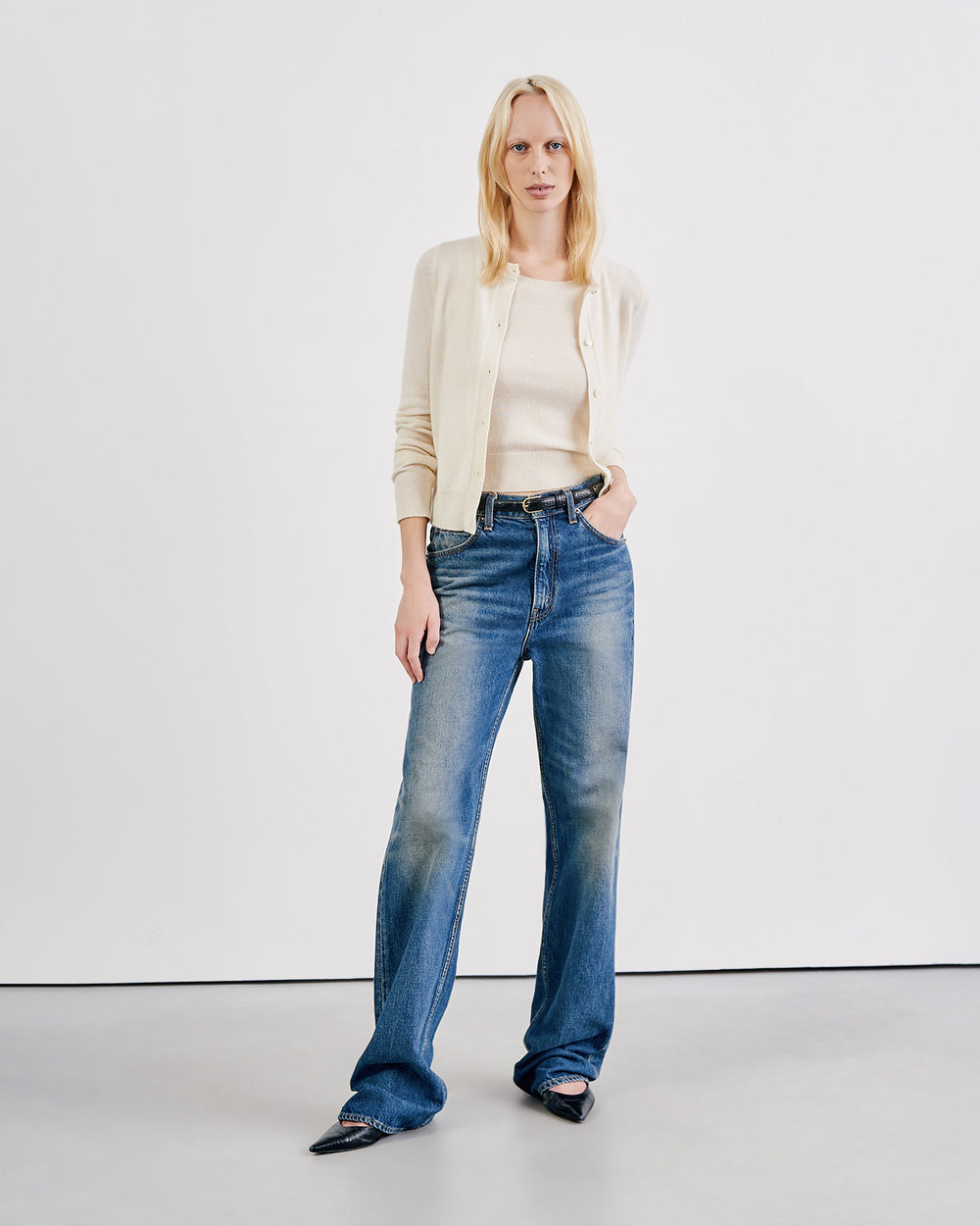 MAY CASHMERE TANK IN ECRU
