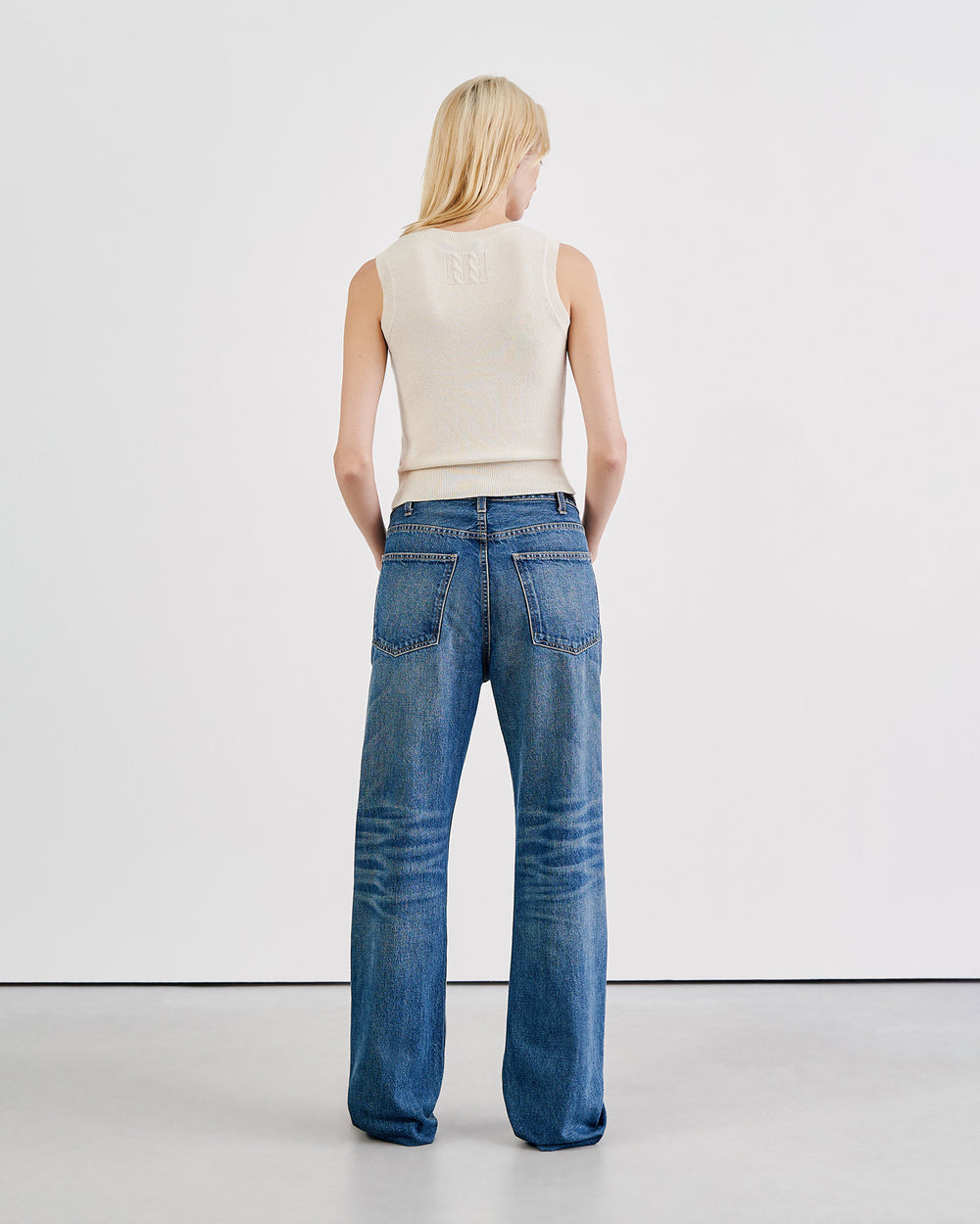 MAY CASHMERE TANK IN ECRU