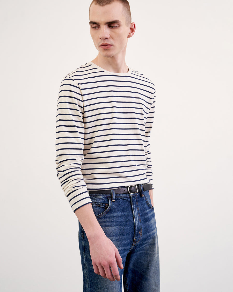 NAVY/IVORY STRIPE