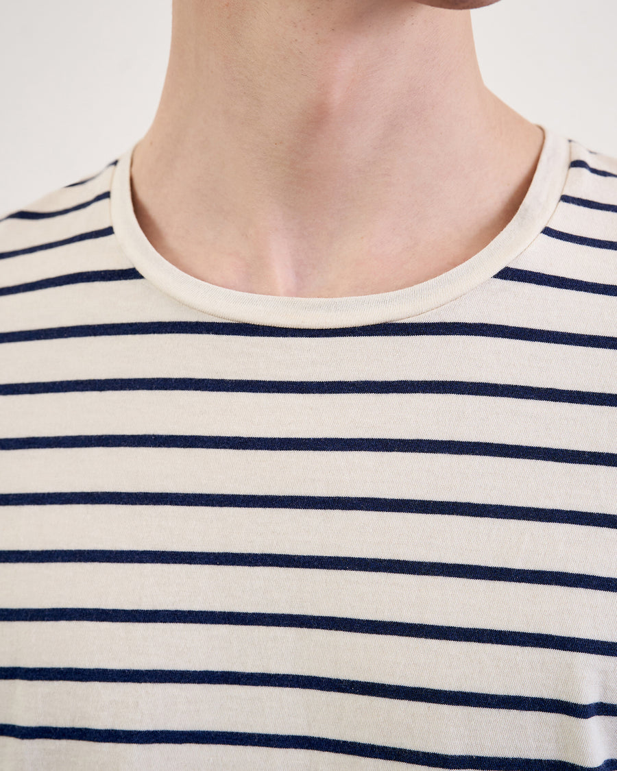 NAVY/IVORY STRIPE