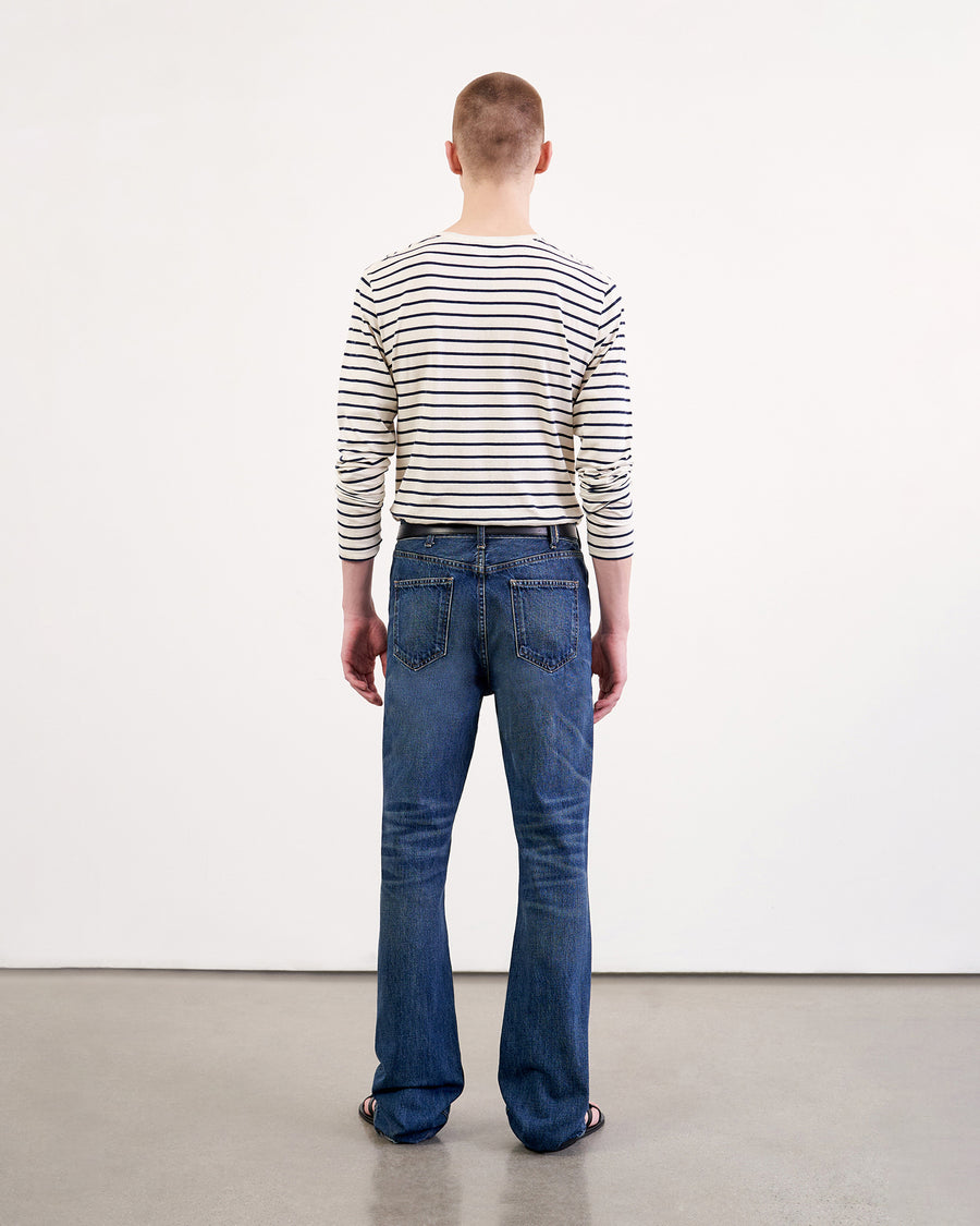 NAVY/IVORY STRIPE