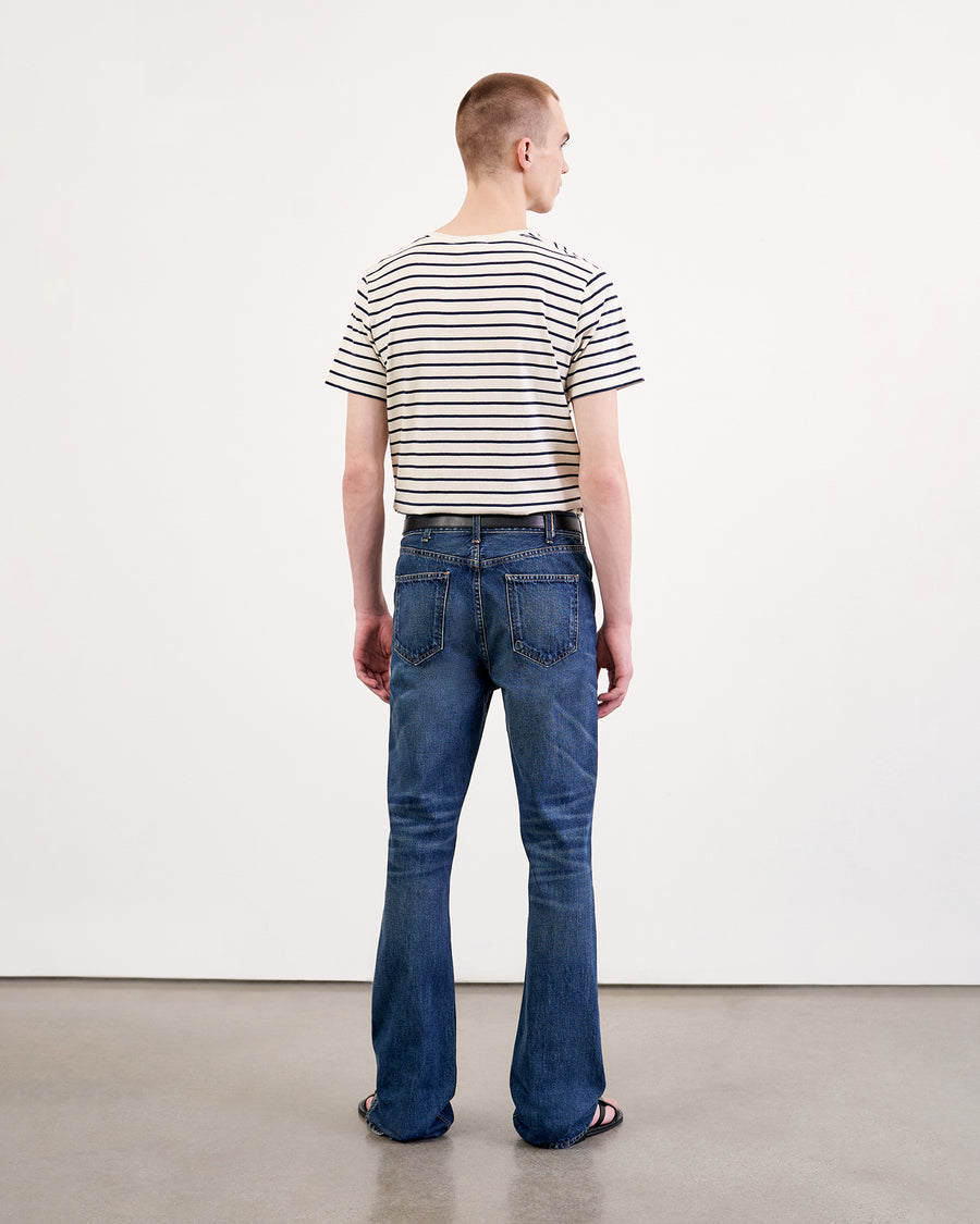 NAVY/IVORY STRIPE