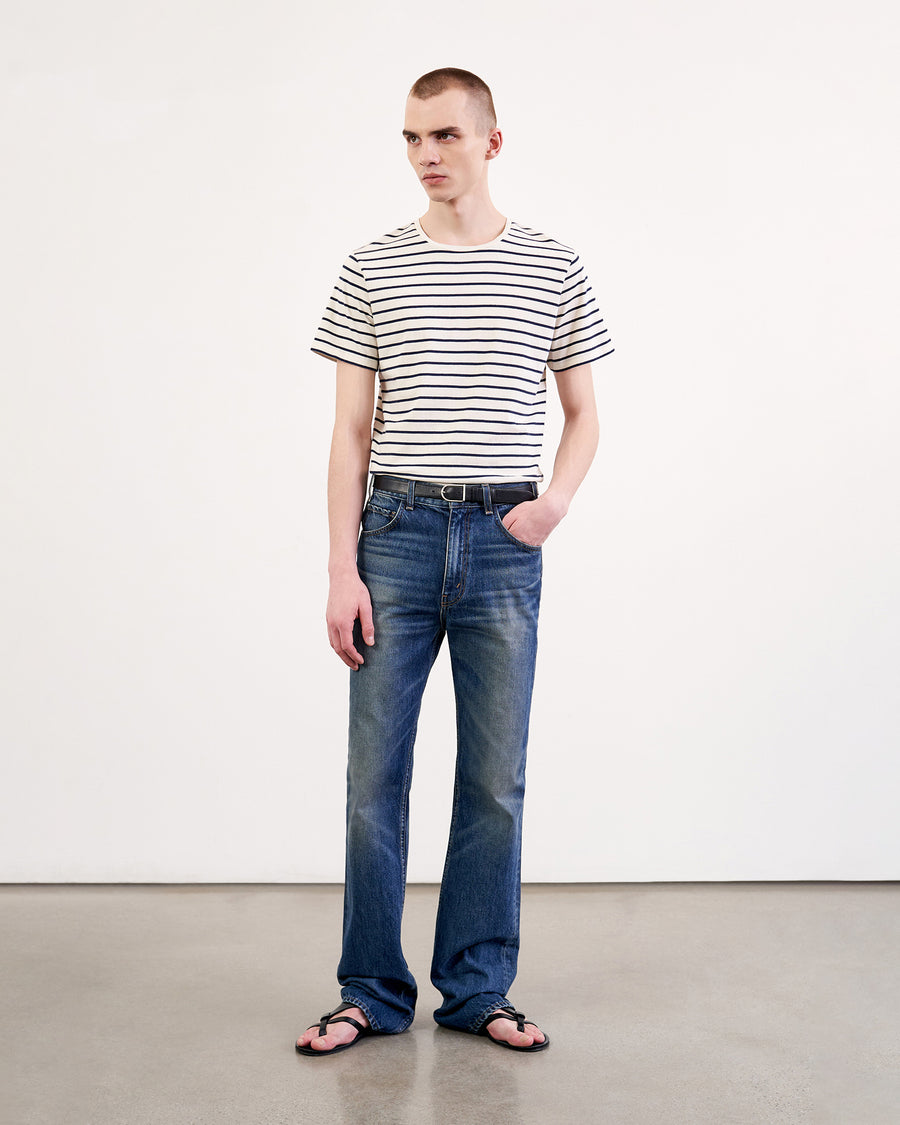 NAVY/IVORY STRIPE