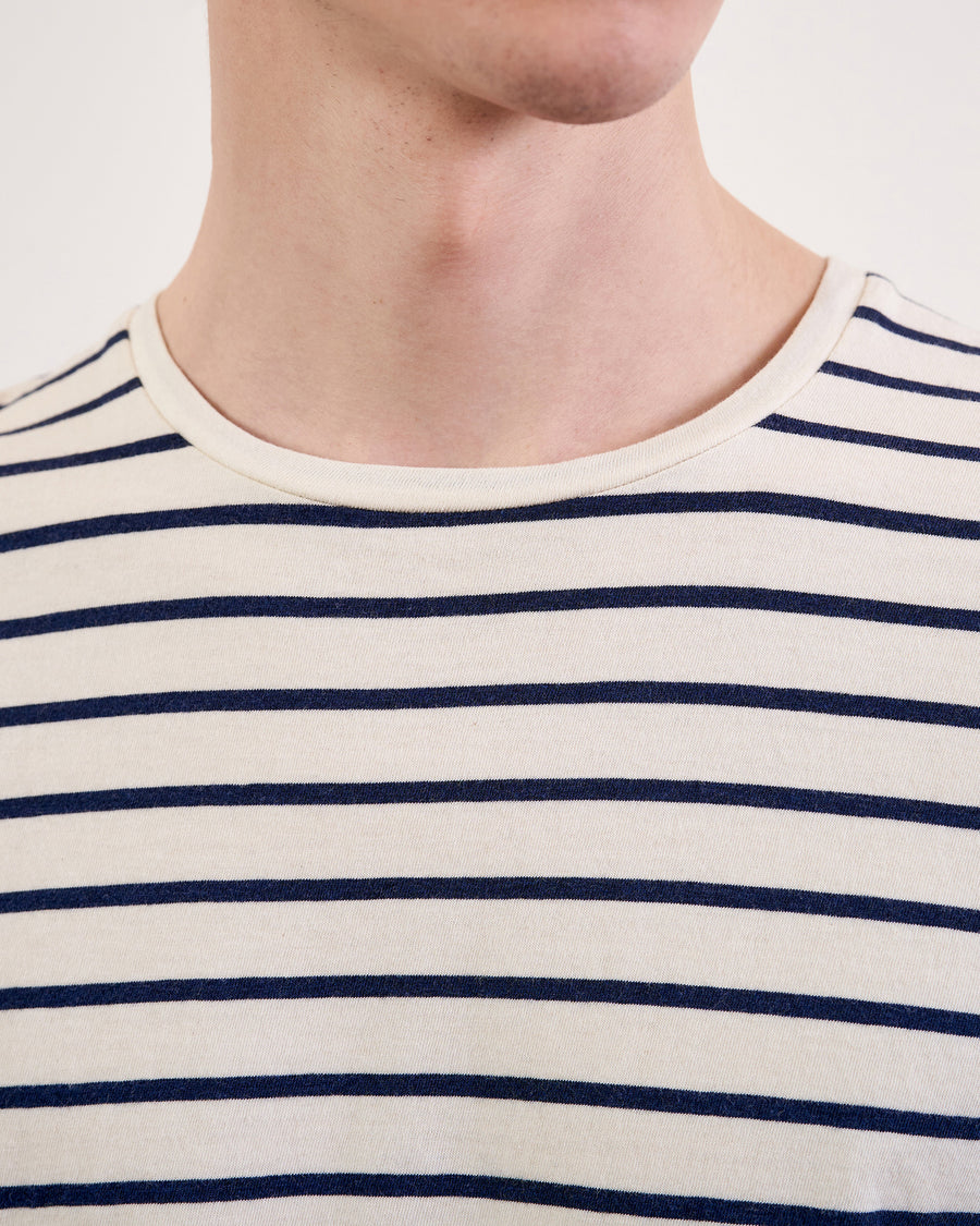 NAVY/IVORY STRIPE