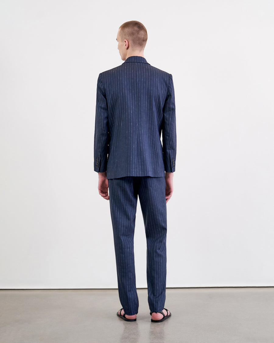 DARK NAVY/IVORY PINSTRIPE