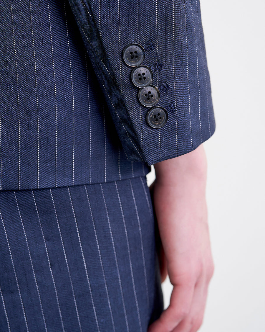 DARK NAVY/IVORY PINSTRIPE