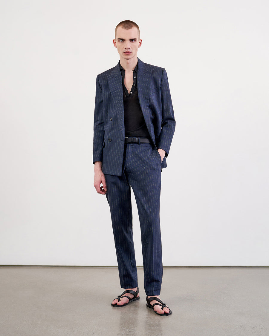 DARK NAVY/IVORY PINSTRIPE