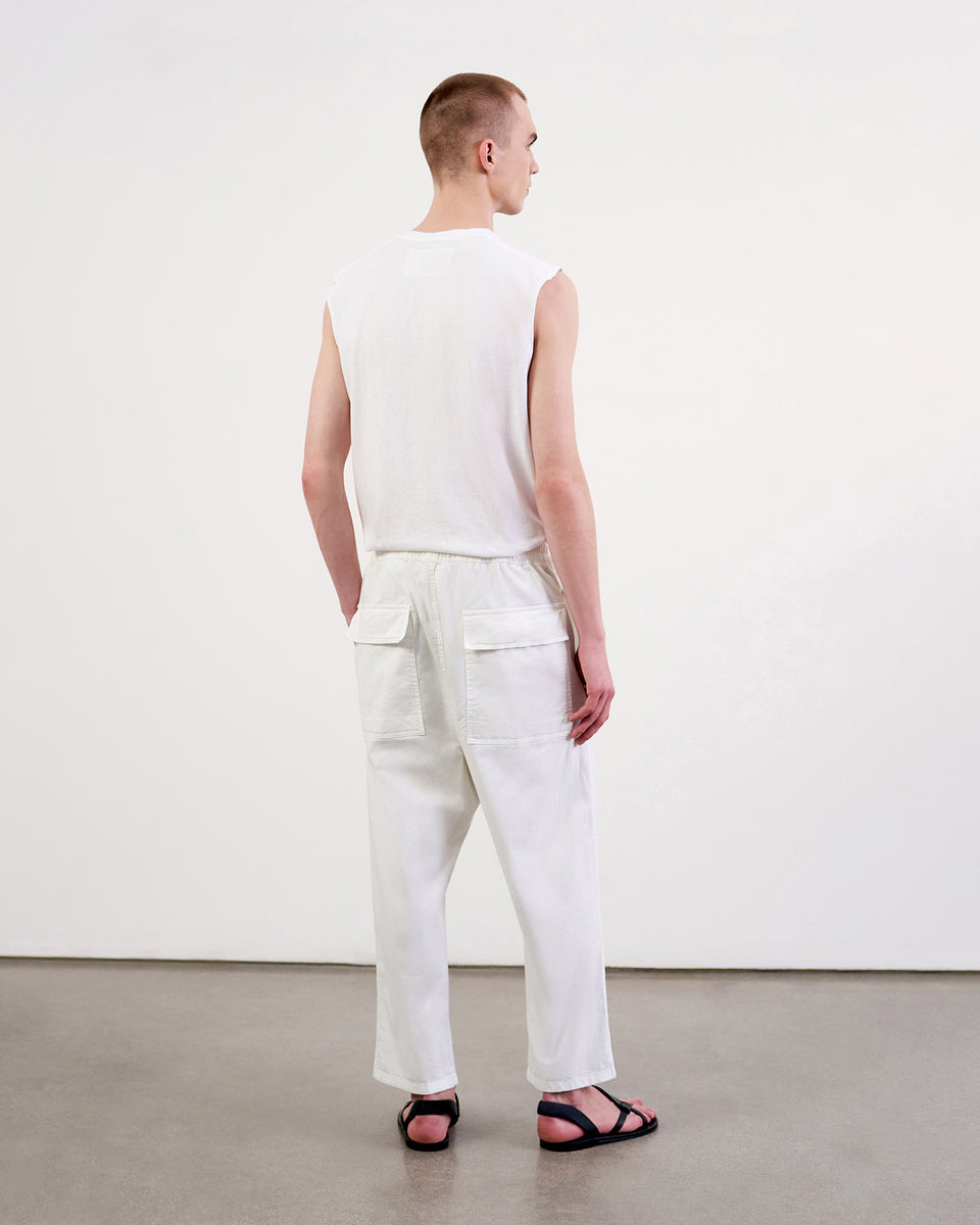WALKER COTTON PANT IN WHITE