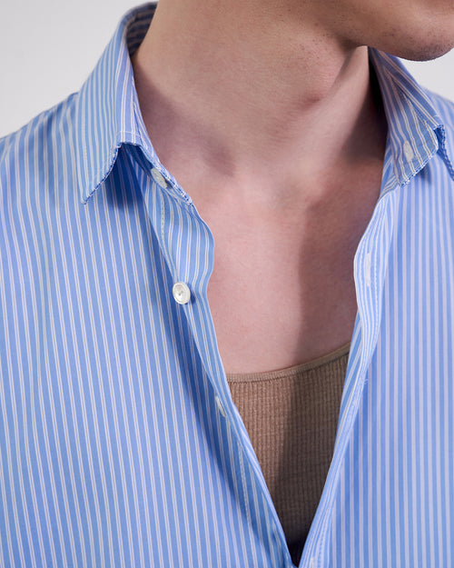 CRISTOBAL SHIRT IN BLUE/WHITE STRIPE