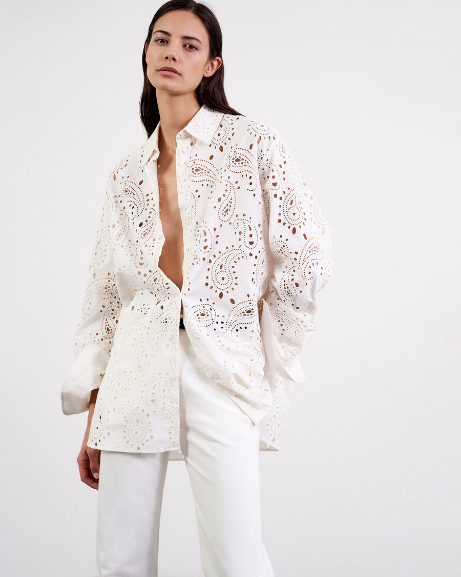 MAEL EMBROIDERED POPLIN SHIRT – Nili Lotan