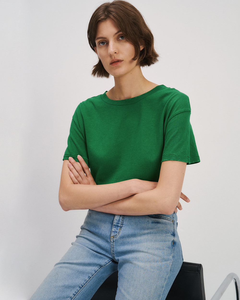 BRADY TEE IN MALACHITE GREEN