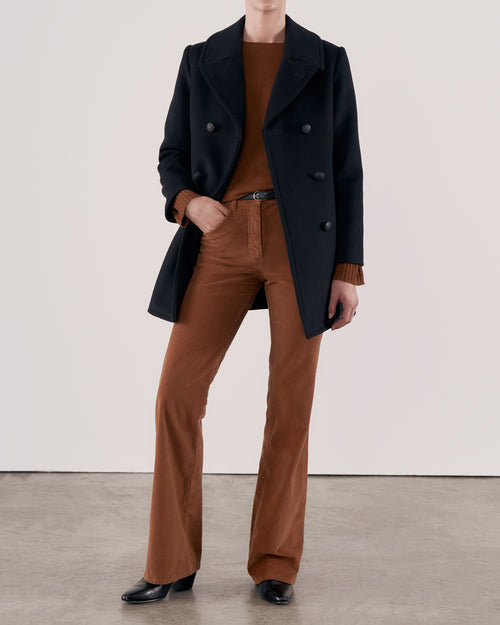 BOYFRIEND CASHMERE SWEATER IN CHESTNUT