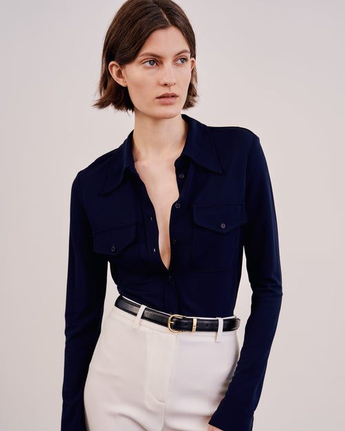 AVELINE SHIRT IN DARK NAVY