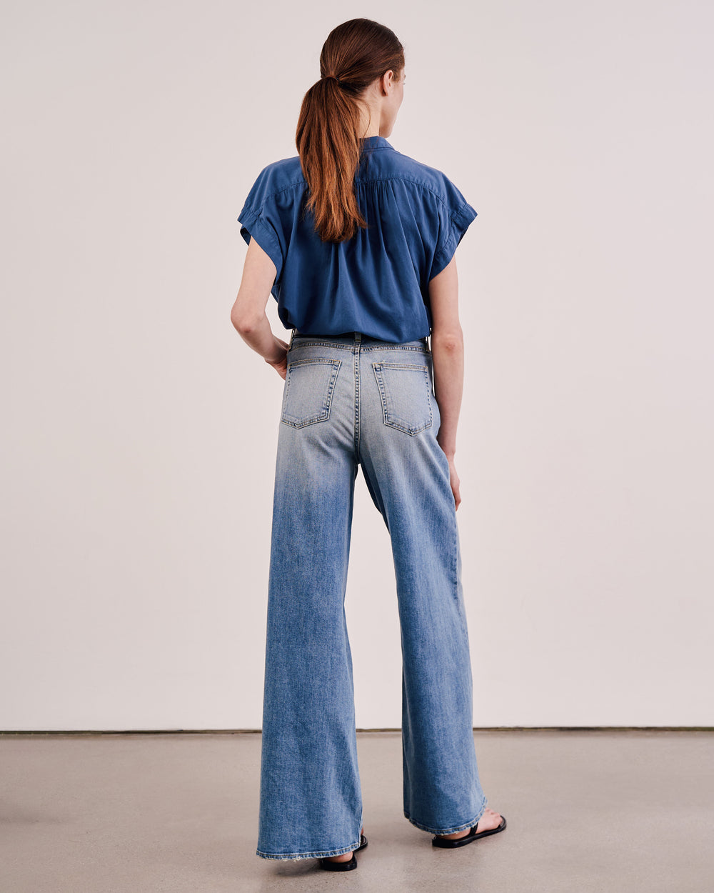 NORMANDY BLOUSE IN  TEAL