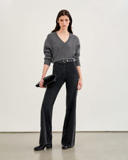 FLORENCE CORDUROY PANT IN JET BLACK