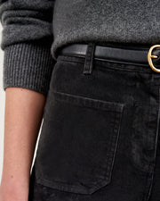 FLORENCE CORDUROY PANT IN JET BLACK