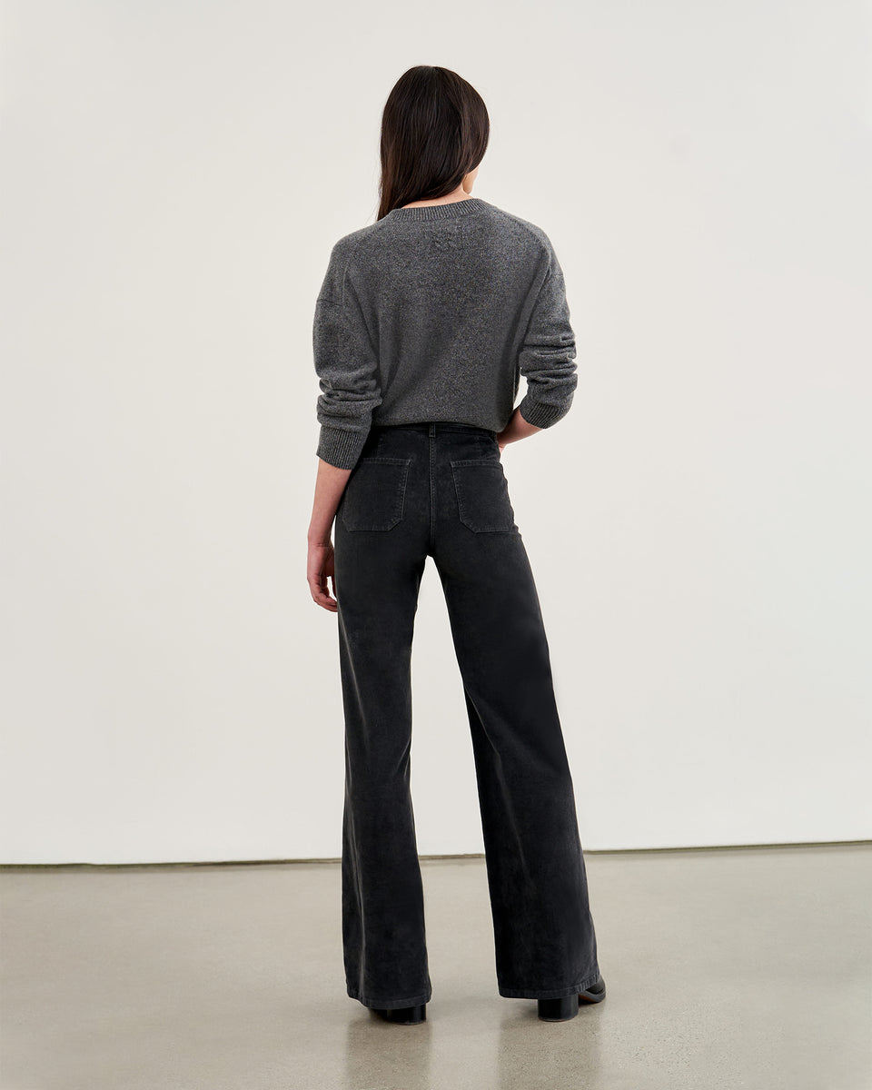 FLORENCE CORDUROY PANT IN JET BLACK