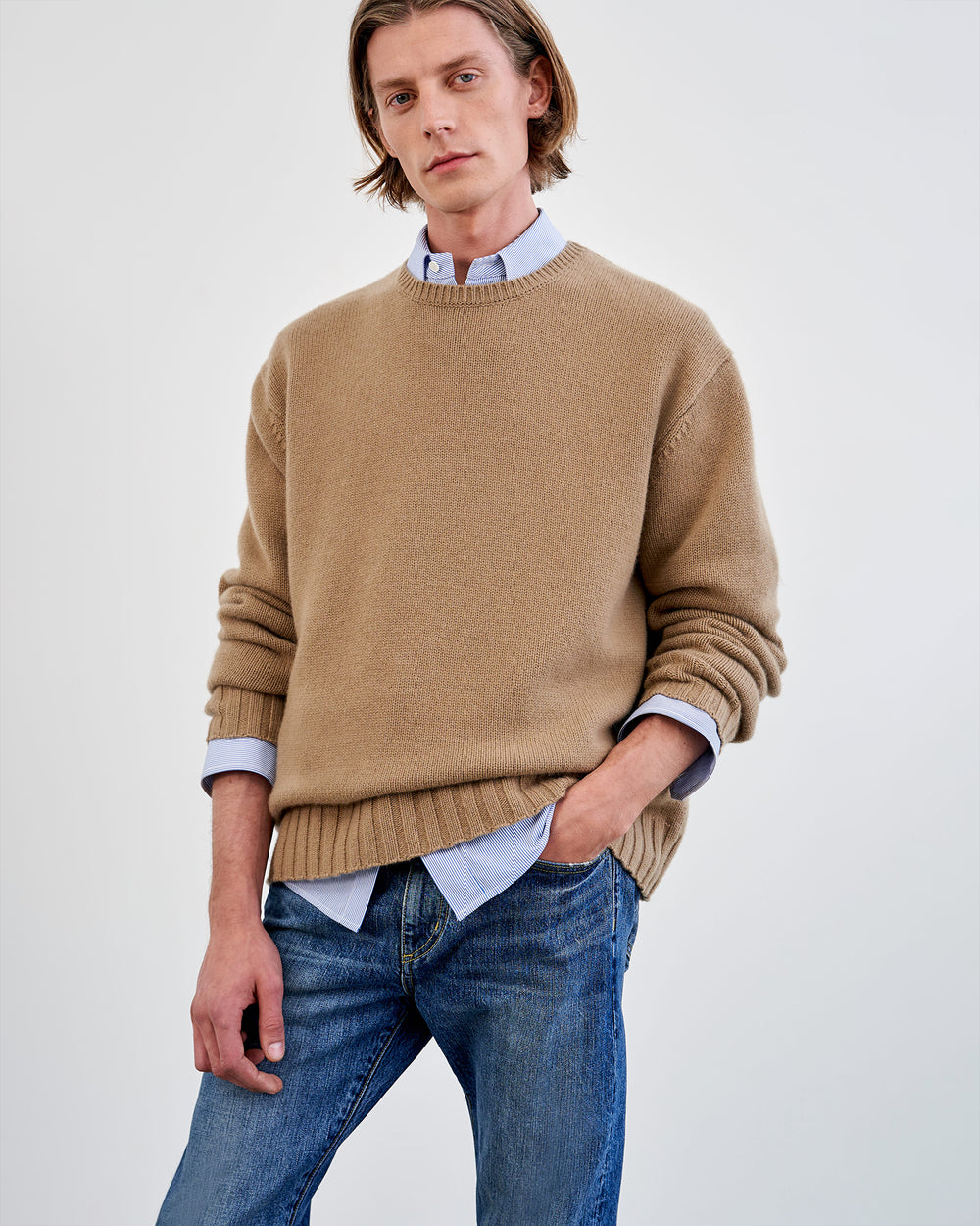 BOYNTON CASHMERE SWEATER IN TAN