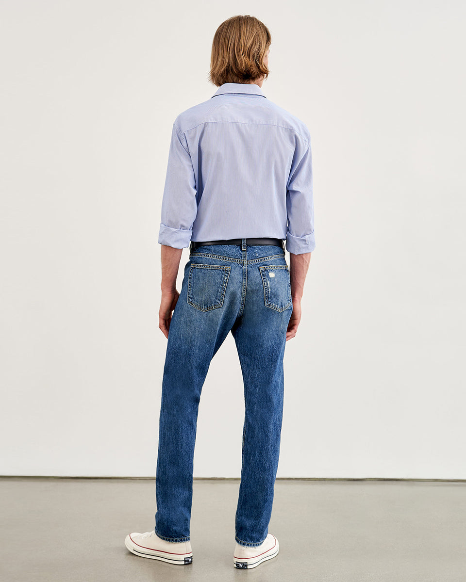 FINN SHIRT IN BLUE/WHITE STRIPE