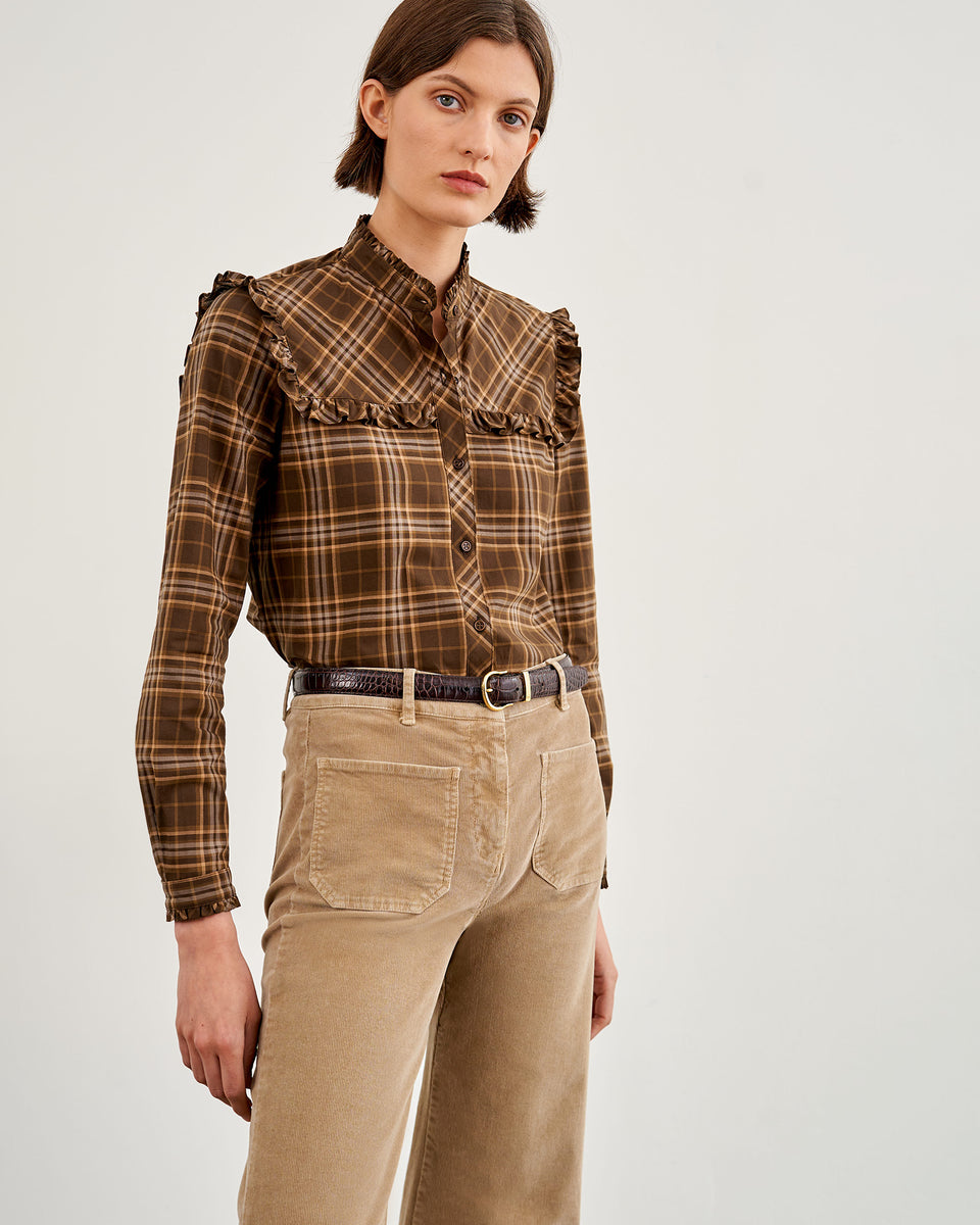 FLORENCE CORDUROY PANT IN KHAKI