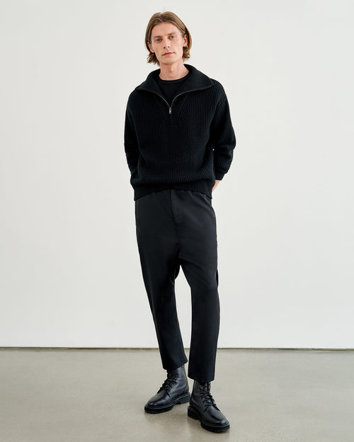 HESTON CASHMERE SWEATER IN BLACK