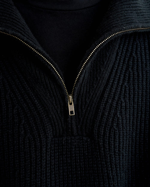 HESTON CASHMERE SWEATER IN BLACK
