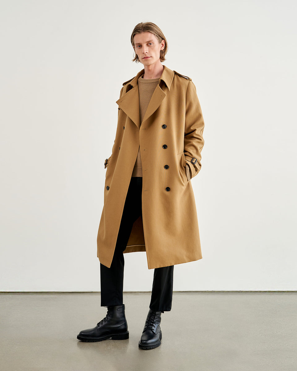 TRENTON TRENCH COAT IN TAN