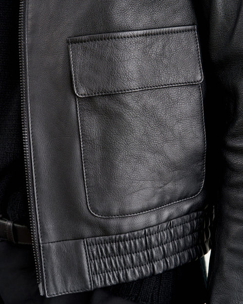 MAX LEATHER JACKET IN BLACK