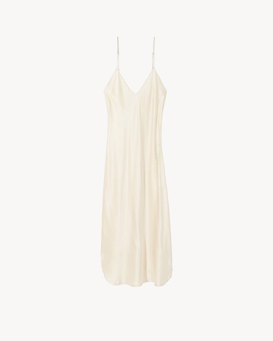 White silk cami dress on sale