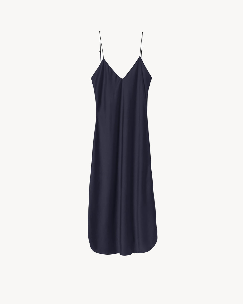 CAMI SILK DRESS IN DARK NAVY