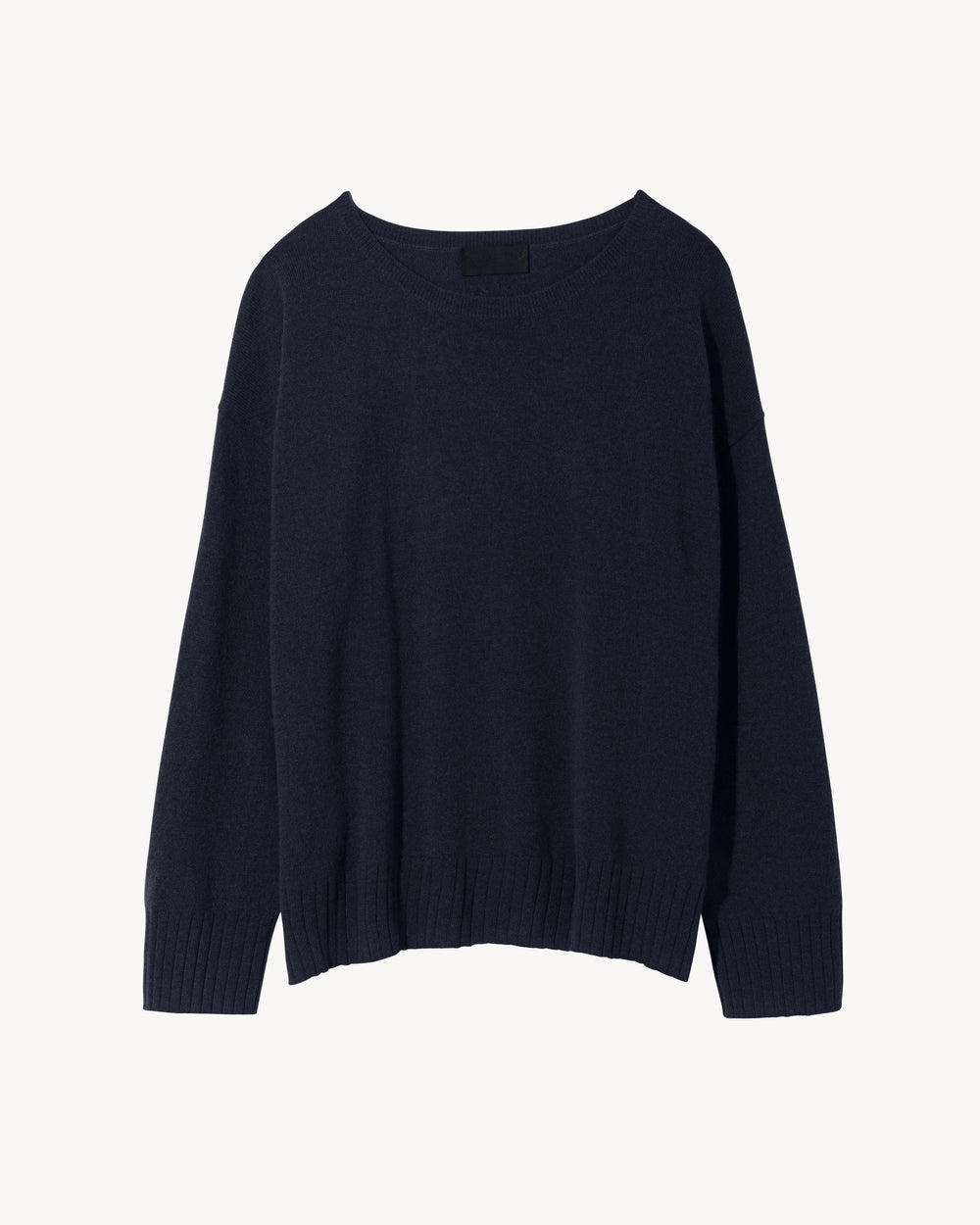 BOYFRIEND CASHMERE SWEATER IN NAVY