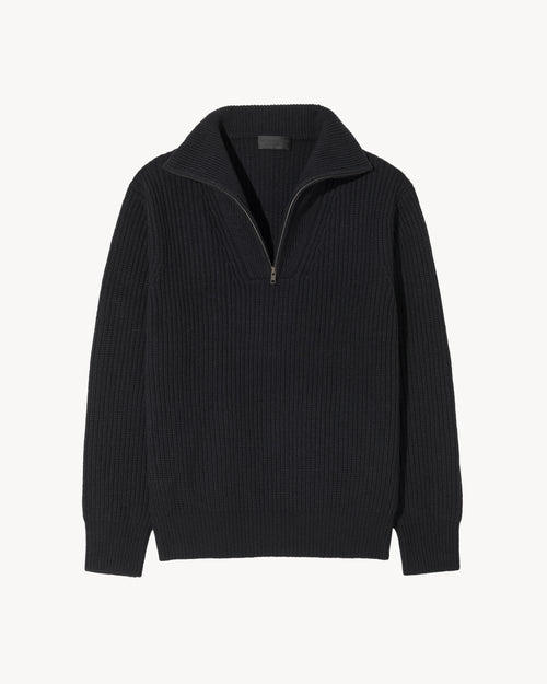 HESTON CASHMERE SWEATER IN BLACK