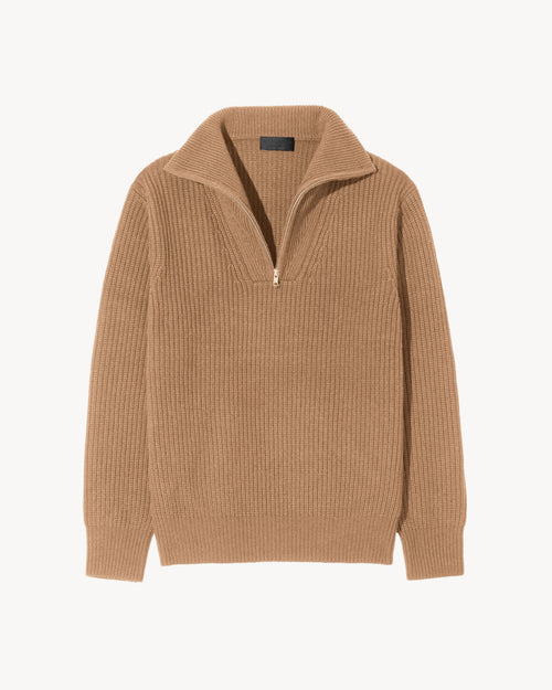 HESTON CASHMERE SWEATER IN TAN