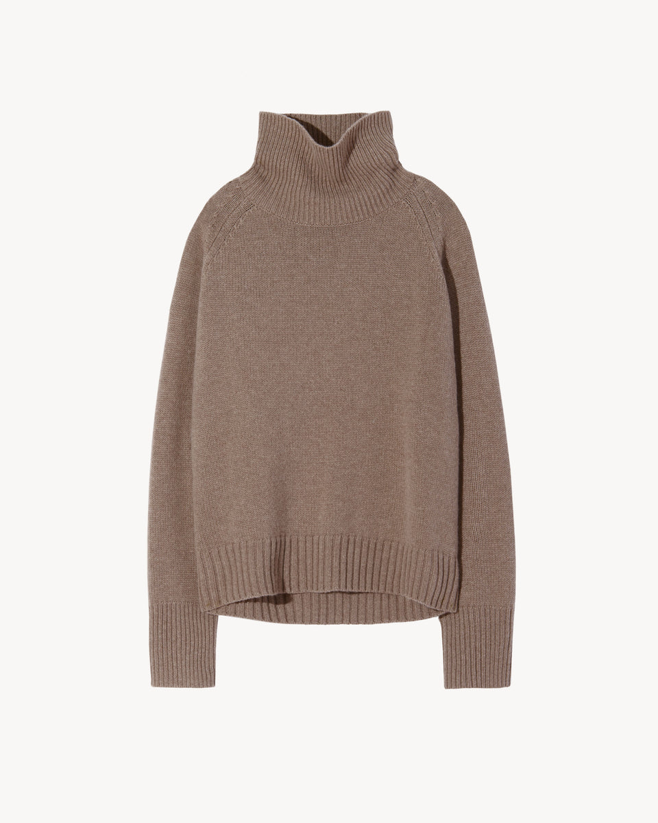LANIE CASHMERE SWEATER IN TAUPE