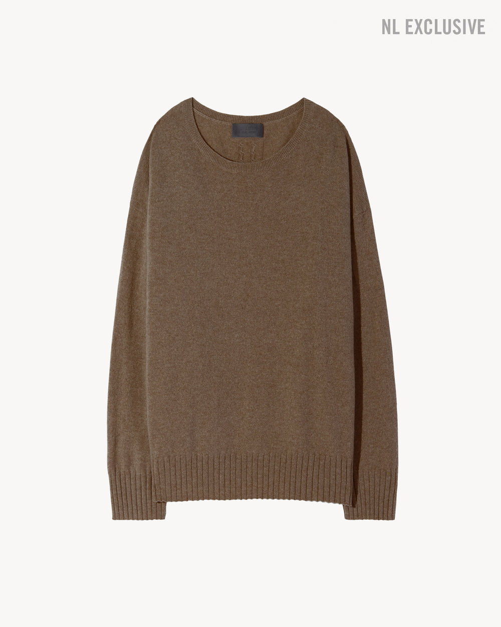 BOYFRIEND CASHMERE SWEATER IN TAUPE