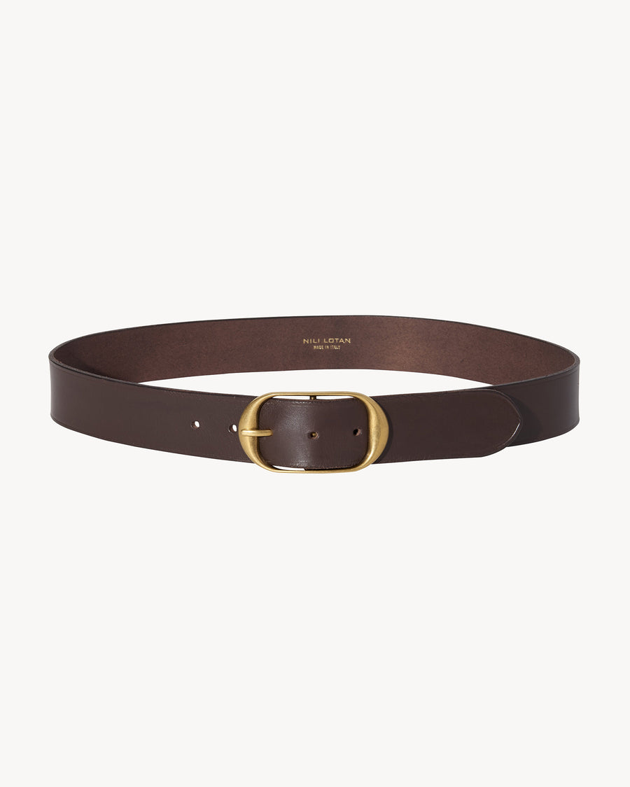 brown leather belt