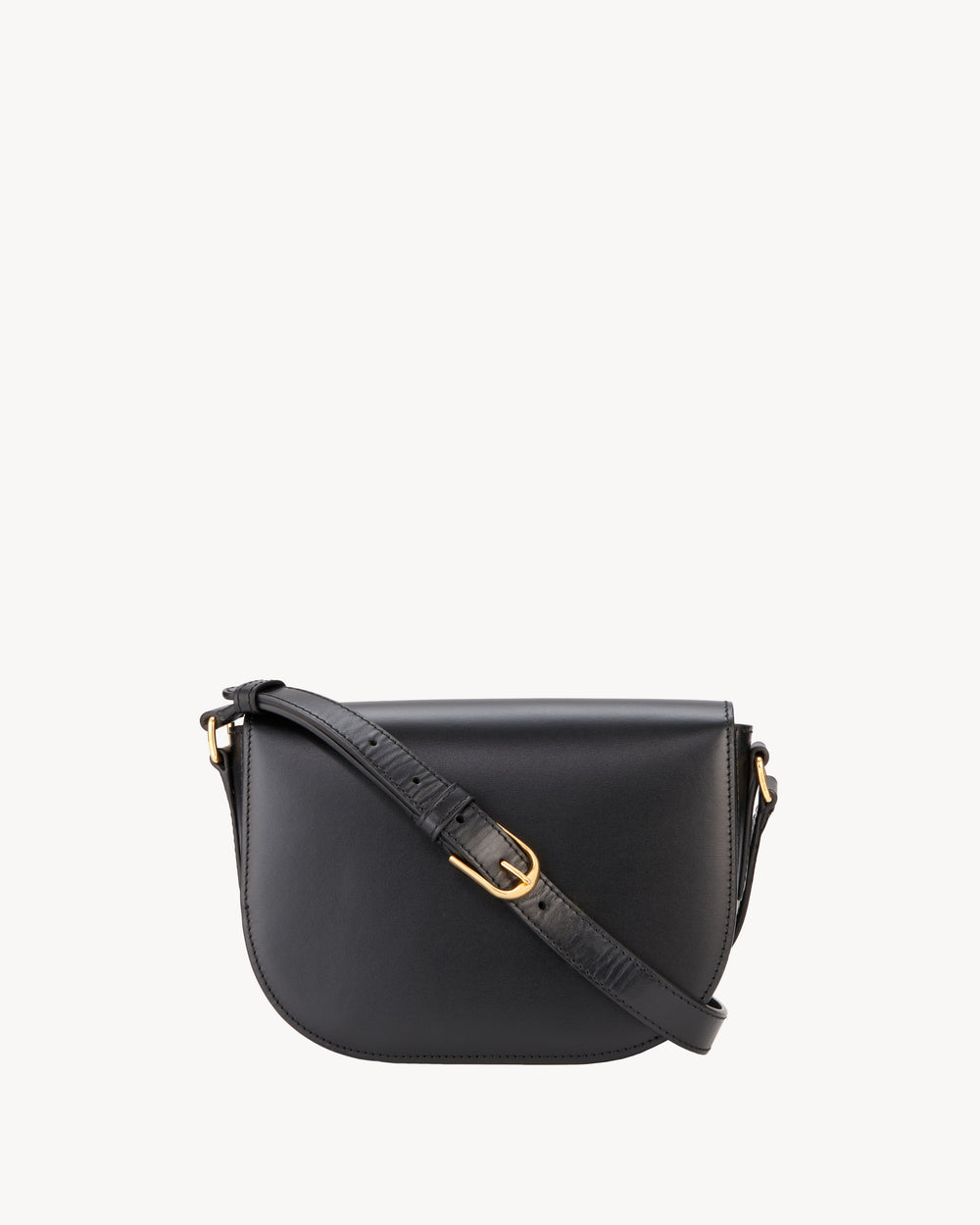 LE ELLIE SADDLE BAG IN BLACK AND GOLD