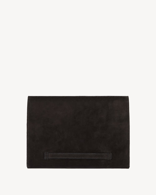 LE AGNES CLUTCH IN BLACK AND GOLD
