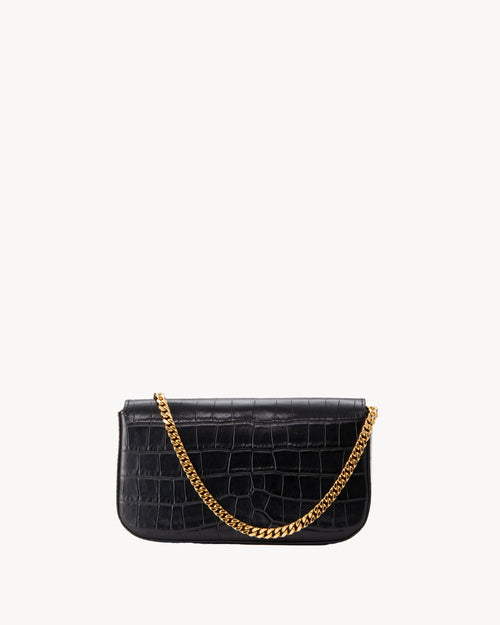 LE MIA CHAIN BAG IN BLACK AND GOLD