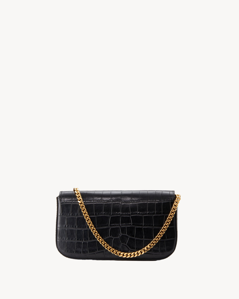 LE MIA CHAIN BAG IN BLACK AND GOLD