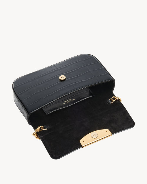 LE MIA CHAIN BAG IN BLACK AND GOLD