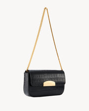 LE MIA CHAIN BAG IN BLACK AND GOLD