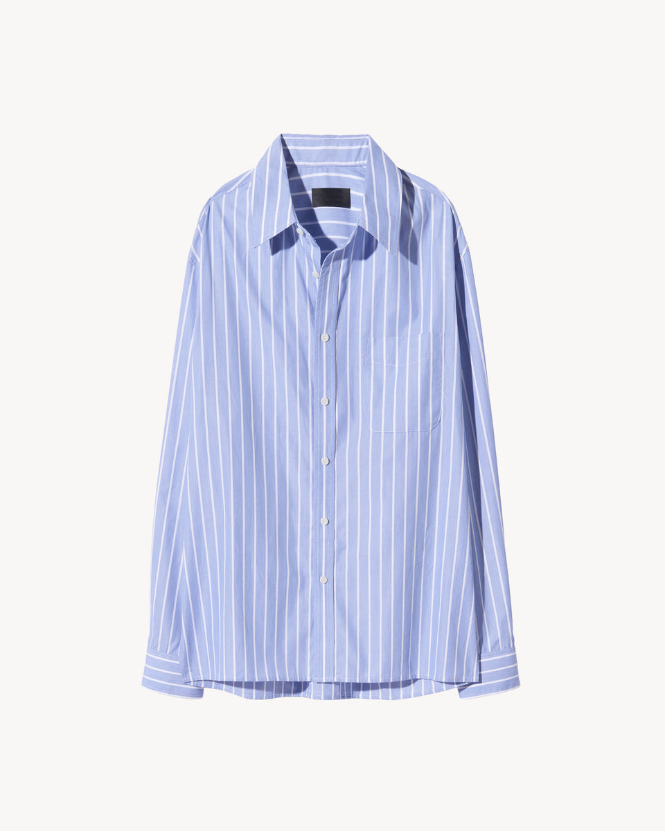 FINN SHIRT IN LGR STRIPES SKY/WHITE